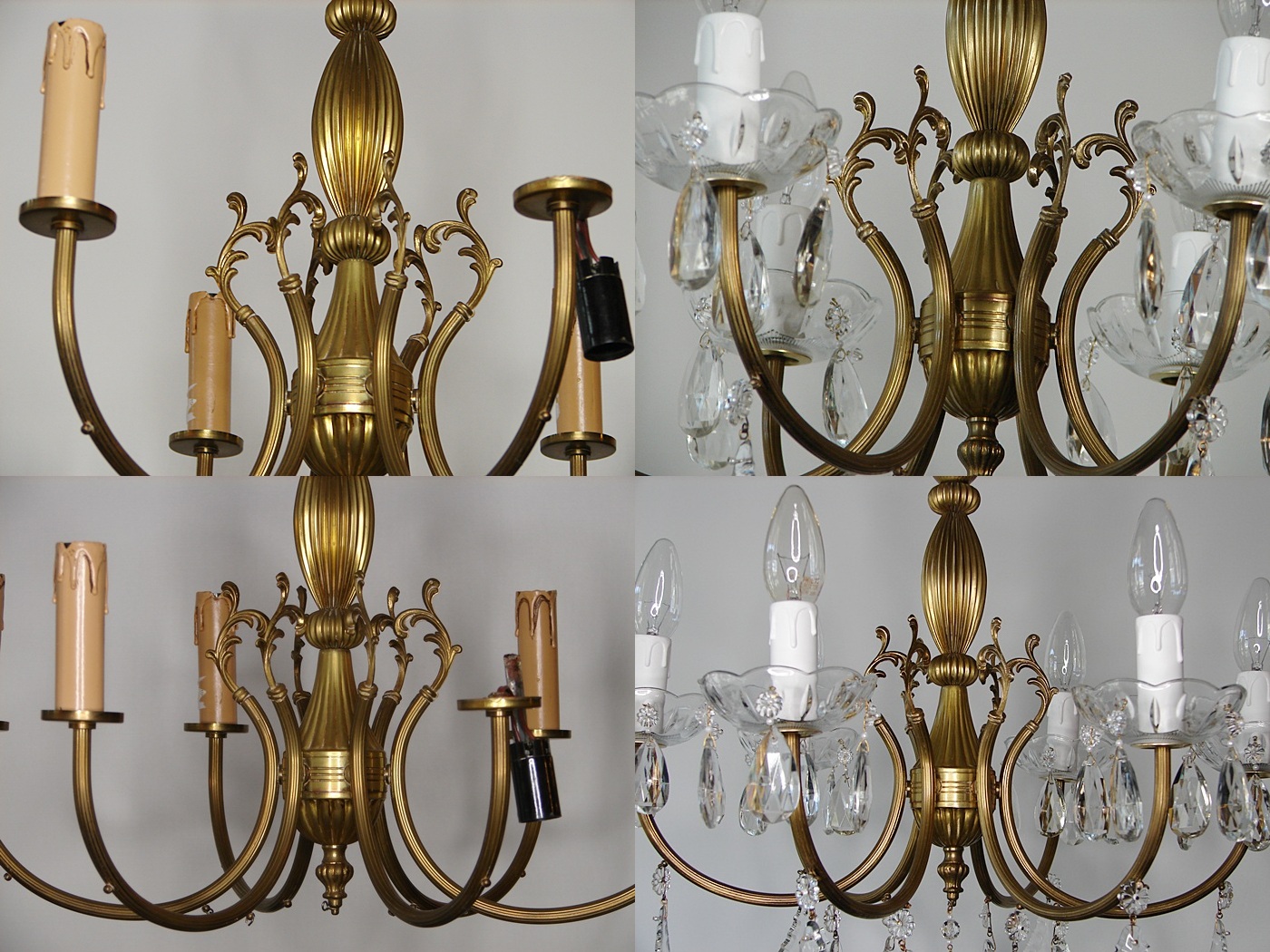 Renowacja żyrandola z kryształami